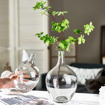 Bình thủy tinh cắm hoa bụng to